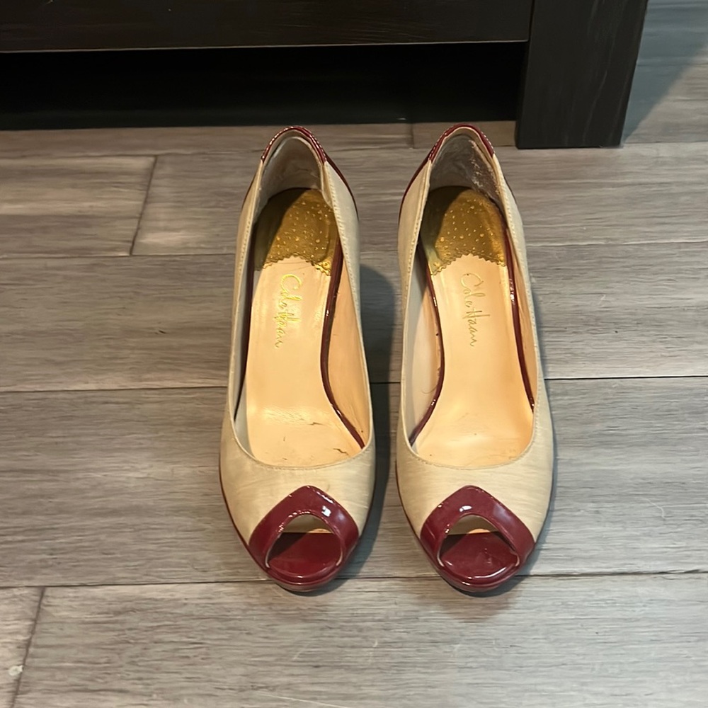 Cole haan peep toe shoes